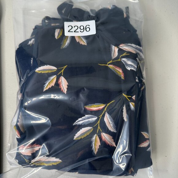 Pact Sleeveless Midi Dress Small Golden Hour Leaves Blue - Picture 8 of 8